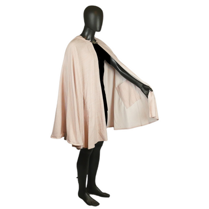 Pale Pink Full Circle Cloak with Hood and Pockets
