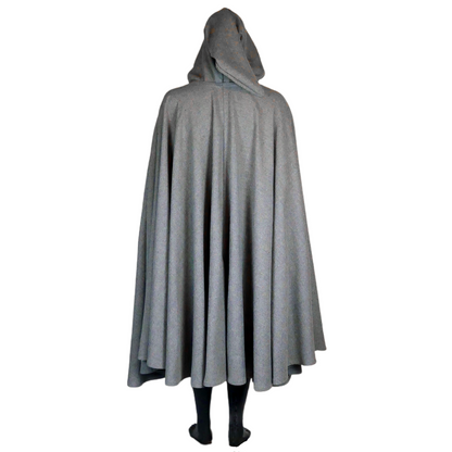 Smokey Gray Full Circle Cloak with Hood and Pockets
