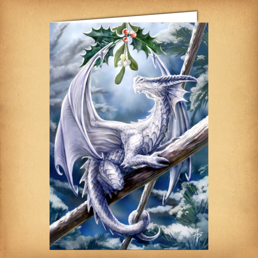 Snow Dragon Yule Card