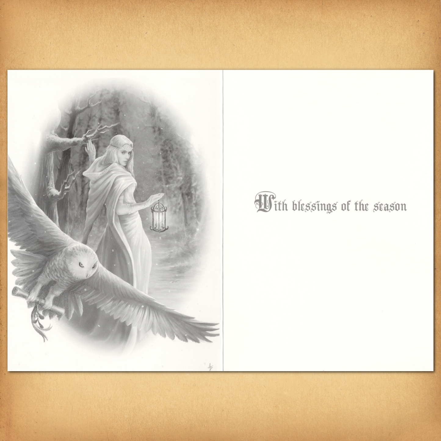 Winter Owl Yule Card
