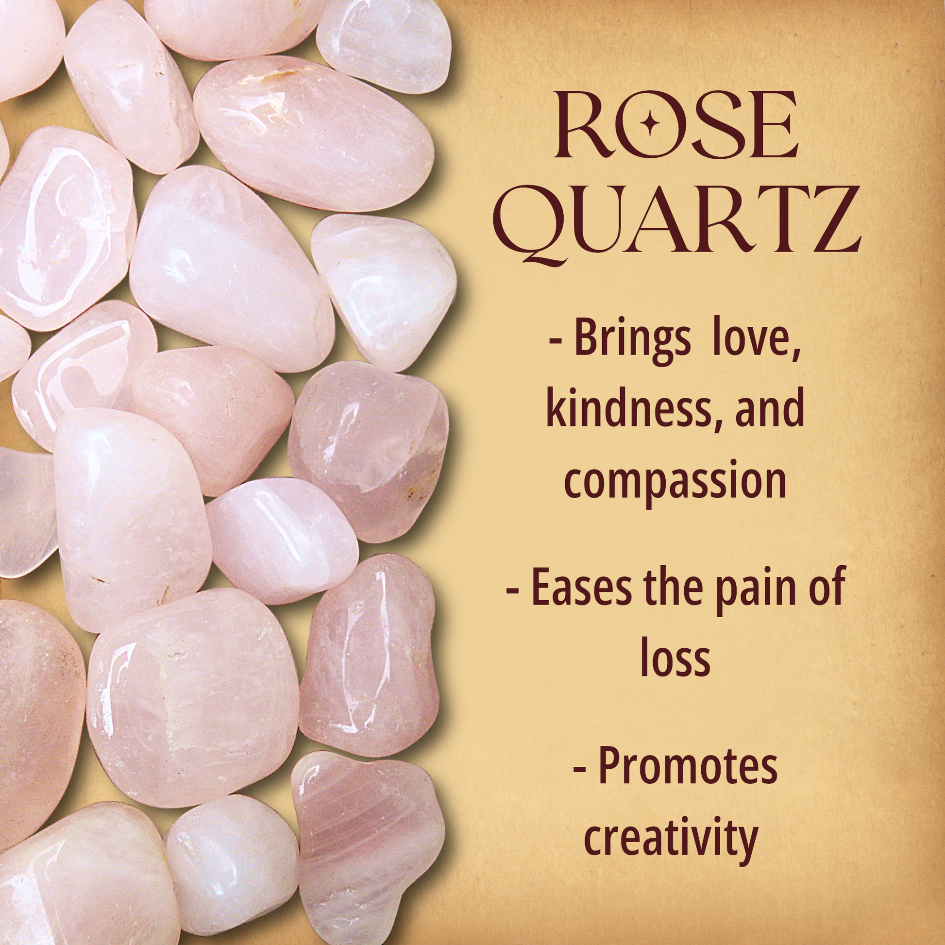 Tumbled Rose Quartz Gemstones