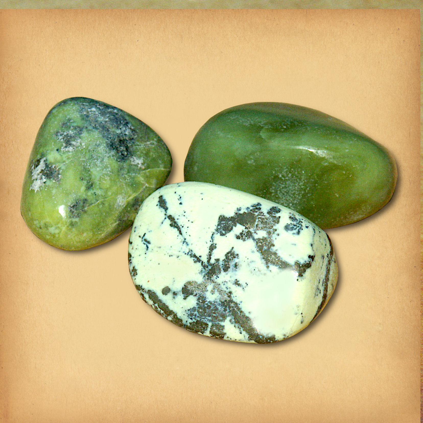 Tumbled Serpentine Gemstones