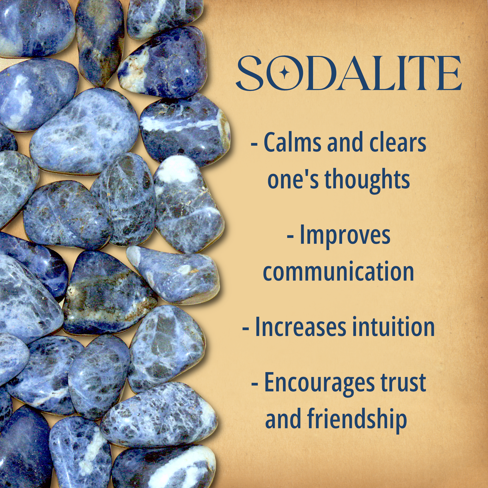 Tumbled Sodalite Gemstones