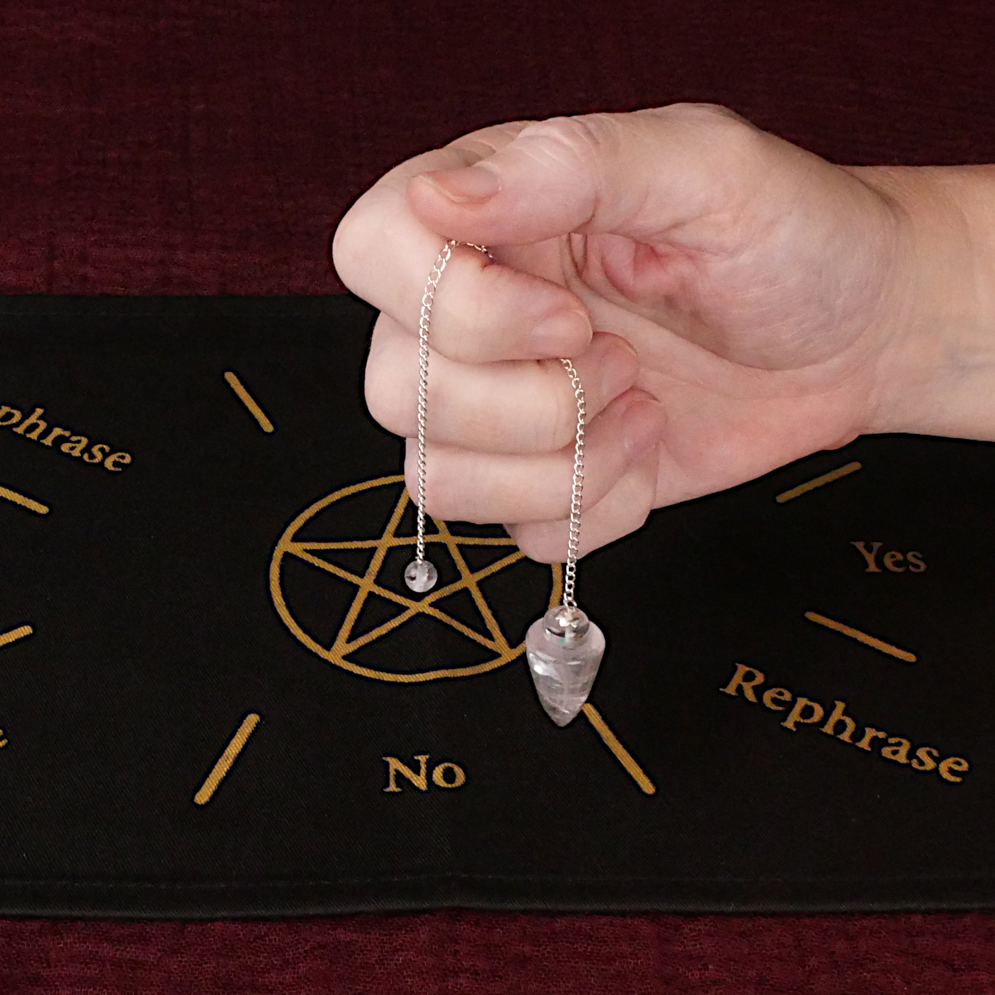 Polished Clear Quartz Divination Pendulum