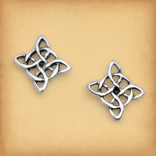 Silver Celtic Knot Post Earrings