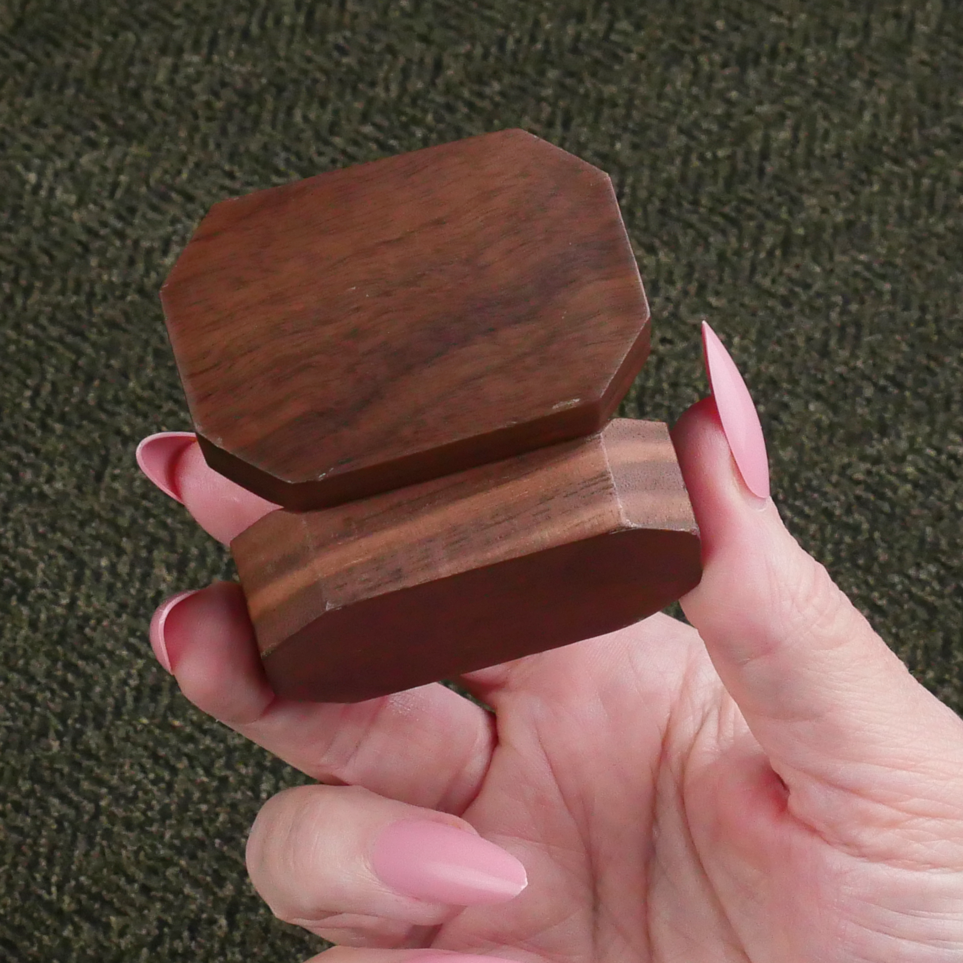Octagonal Wooden Ring Box