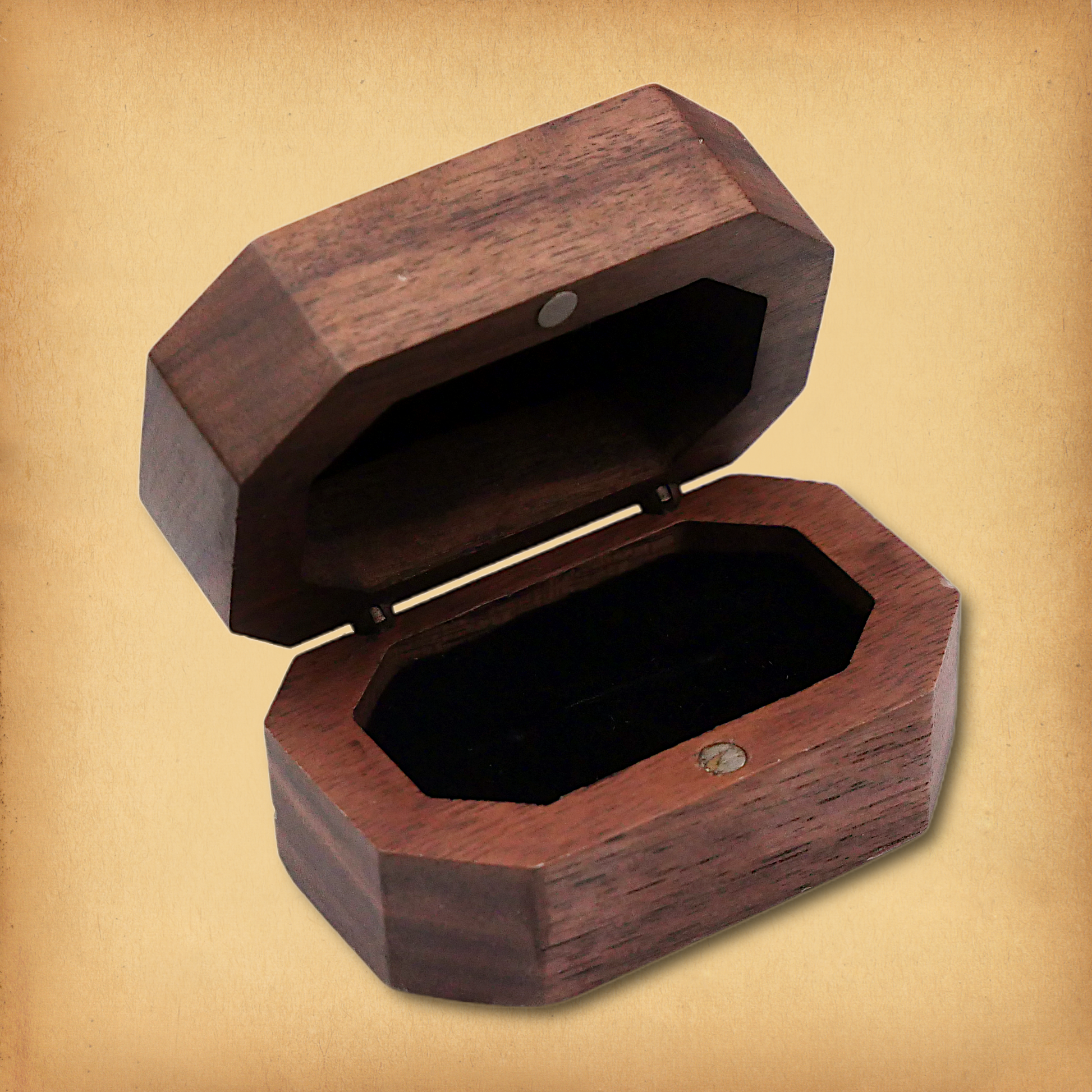 Octagonal Wooden Ring Box
