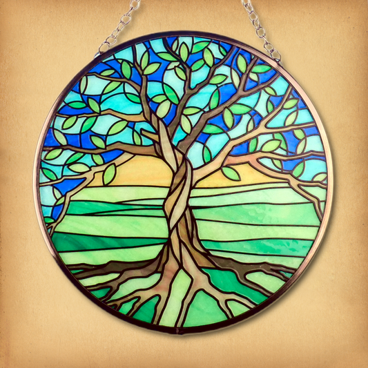 Tree of Life Glass Suncatcher