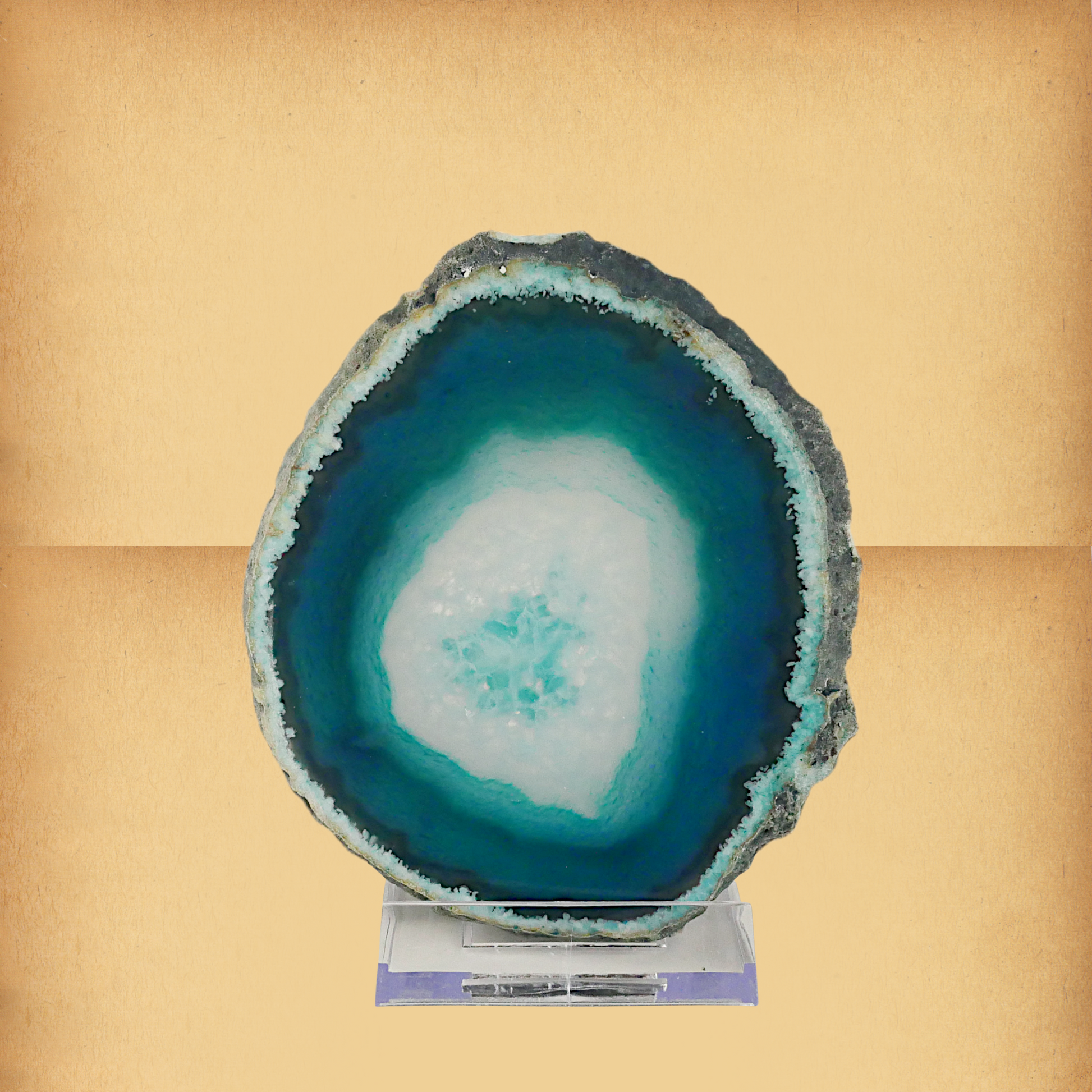 Teal Blue Agate Slice