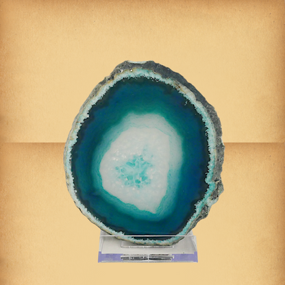 Teal Blue Agate Slice