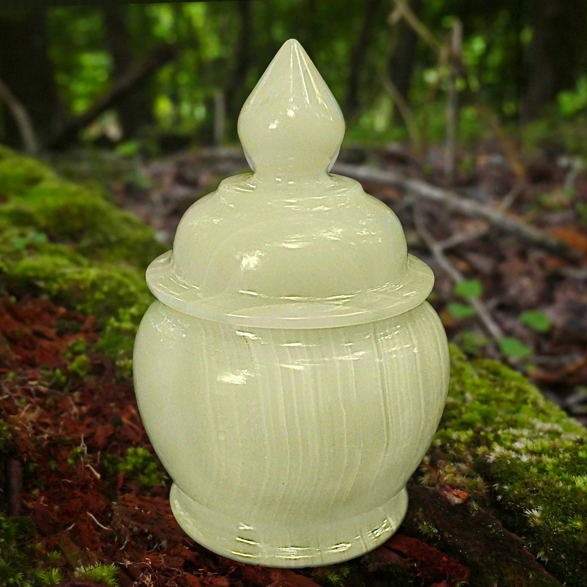 Lidded Green Onyx Jar