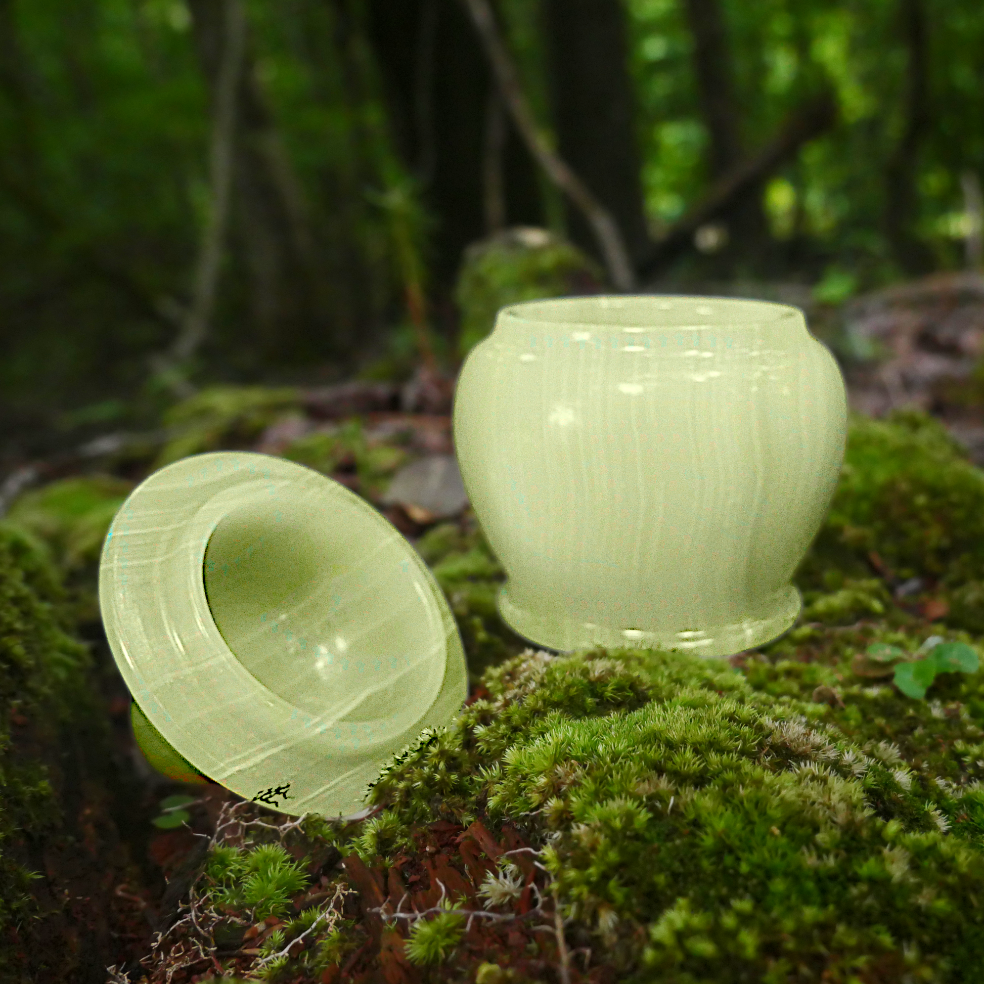 Lidded Green Onyx Jar