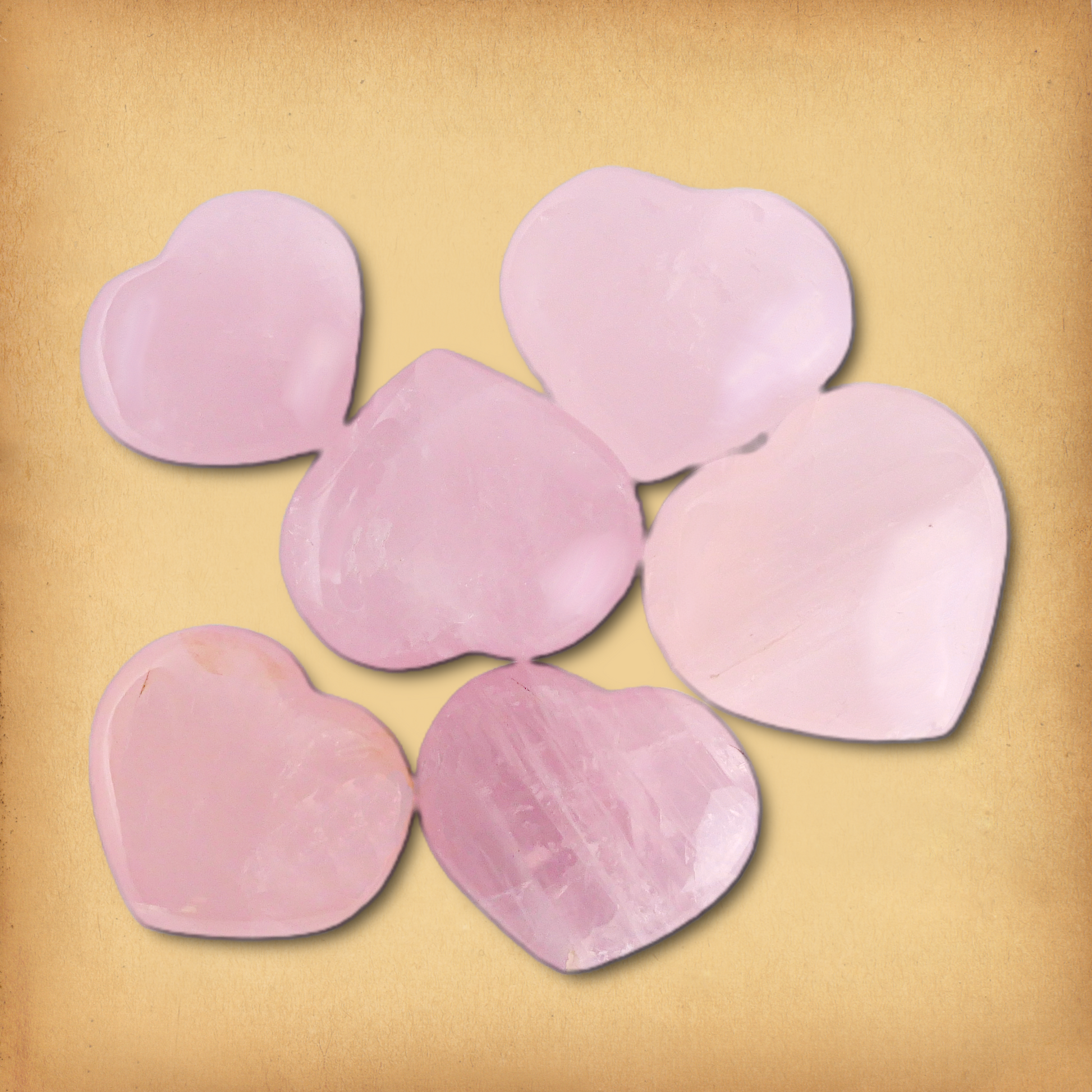 Rose Quartz Heart Palm Stone