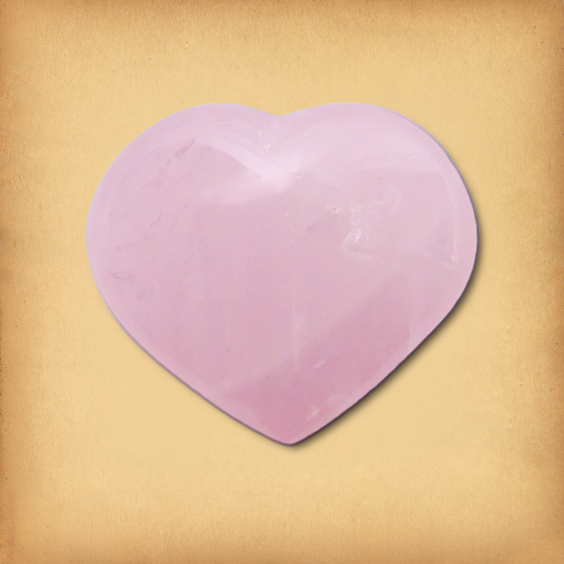 Rose Quartz Heart Palm Stone