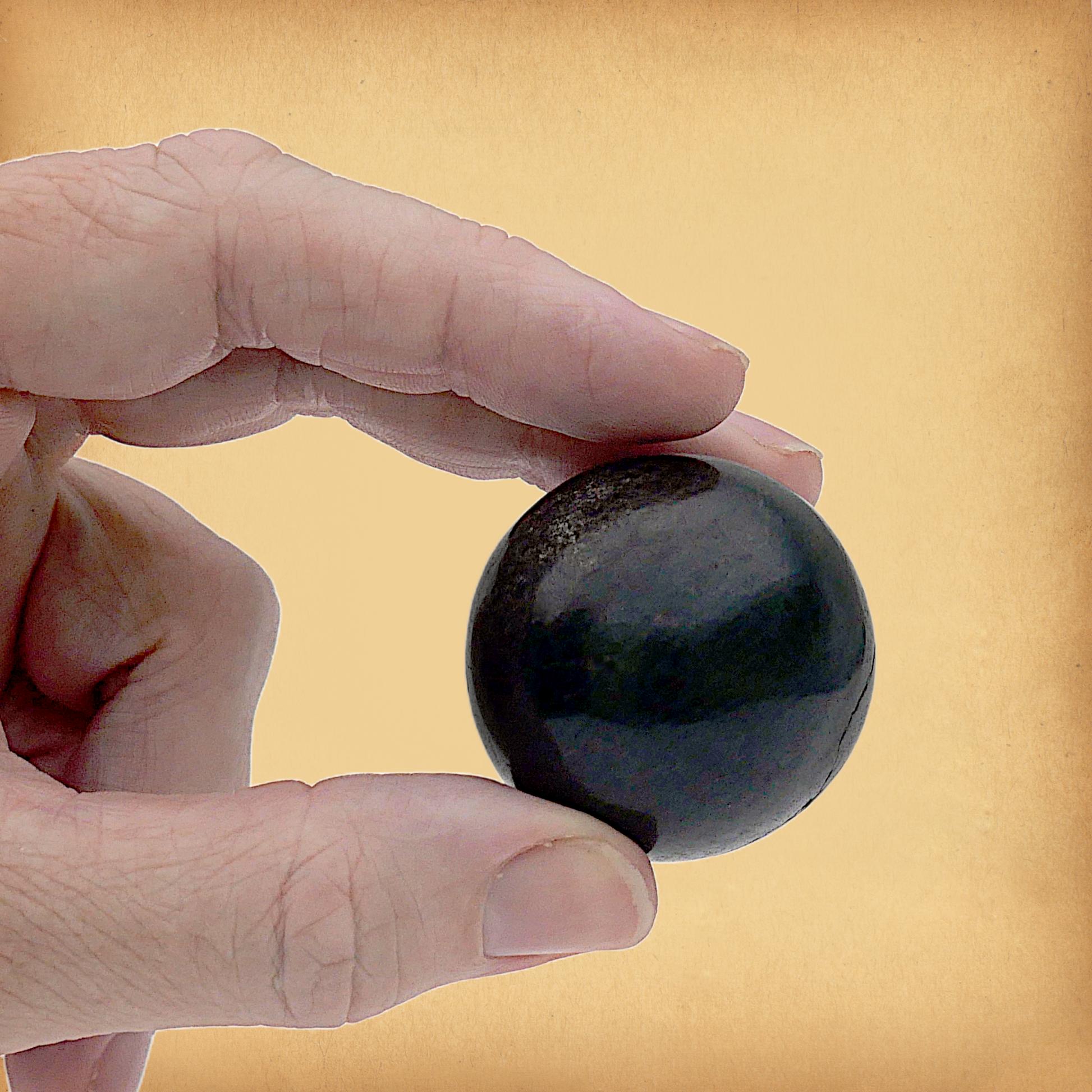 Polished Black Gemstone Sphere