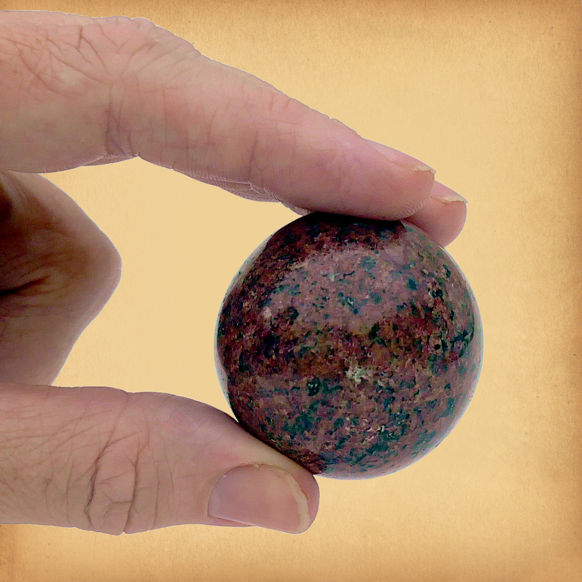 Polished Rosy Grey Granite Sphere