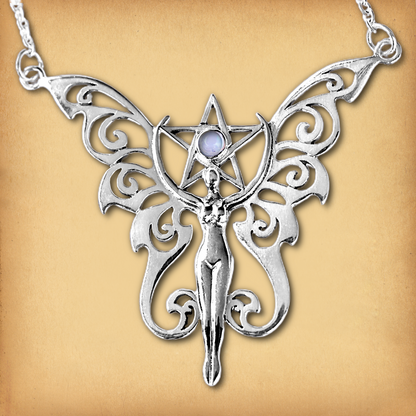 Silver Faerie Pentacle Necklace