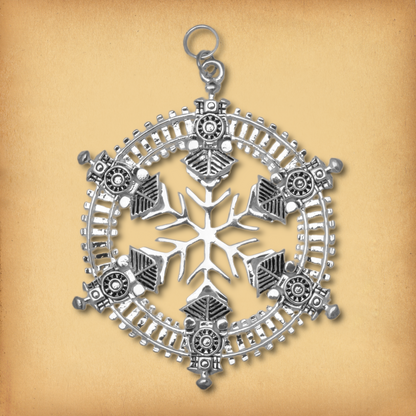 Christmas Train Snowflake Ornament