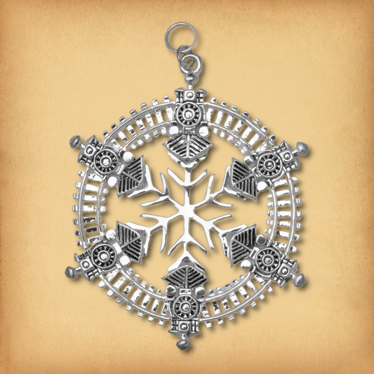 Christmas Train Snowflake Ornament