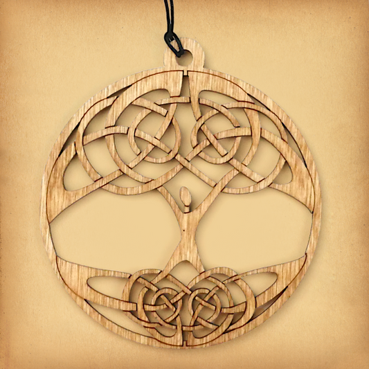 Tree of Life Wooden Yule Ornament