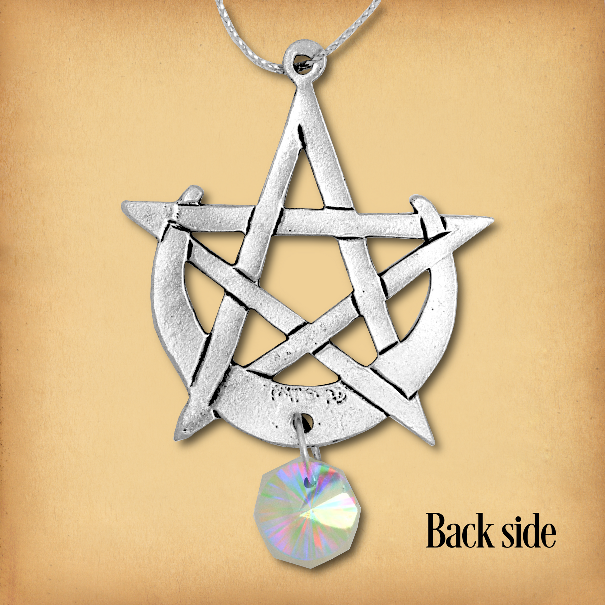 Moon Pentacle Pewter Suncatcher