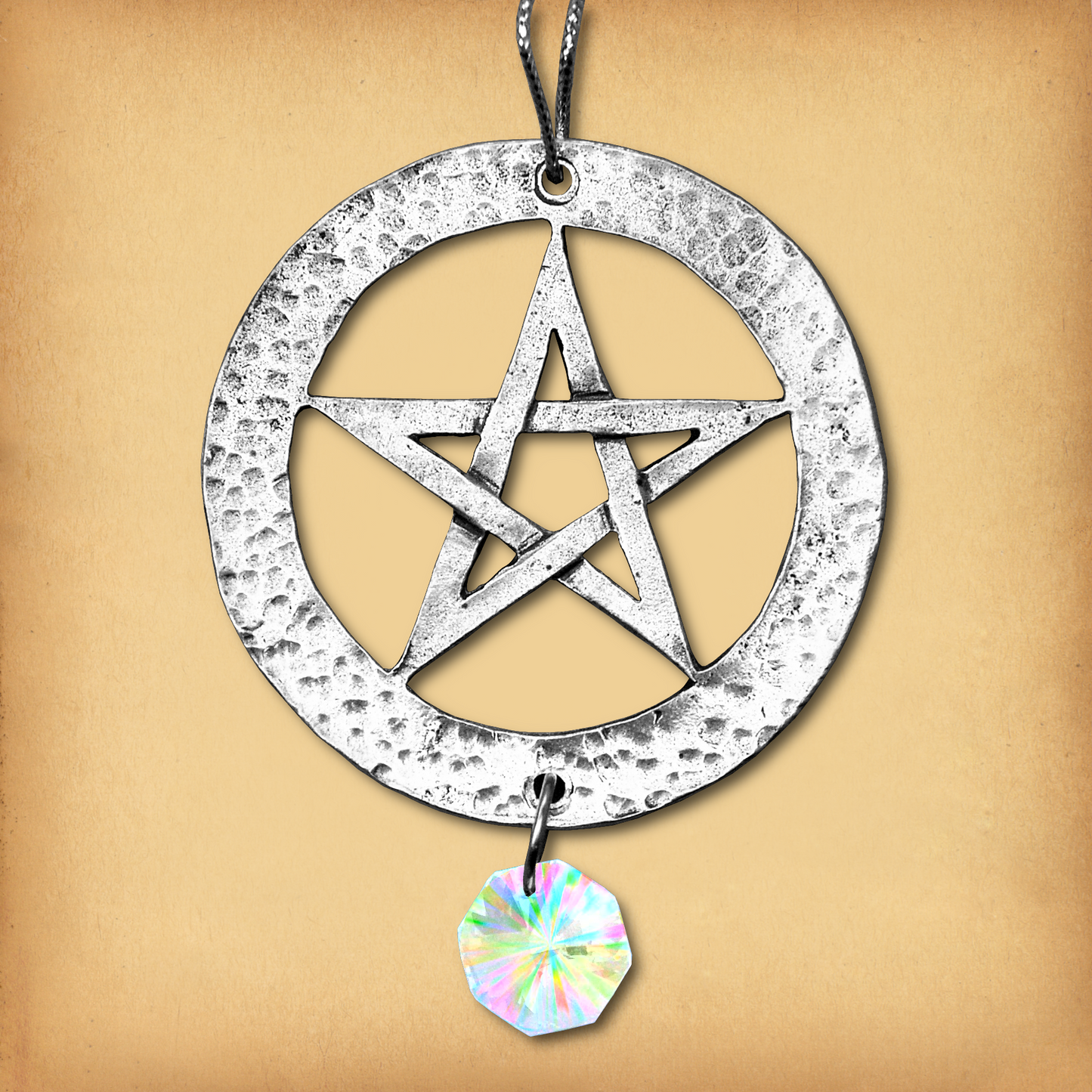 Pentacle Pewter Suncatcher