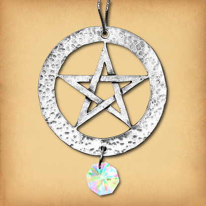 Pentacle Pewter Suncatcher
