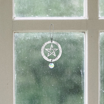 Pentacle Pewter Suncatcher