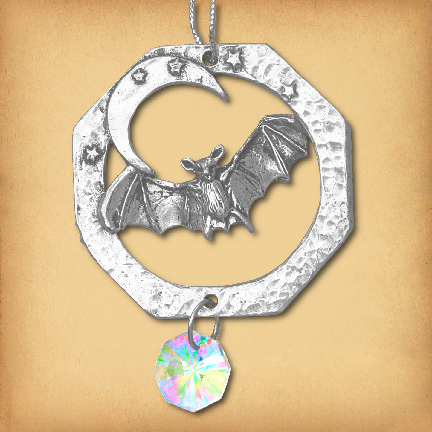 Bat Pewter Suncatcher