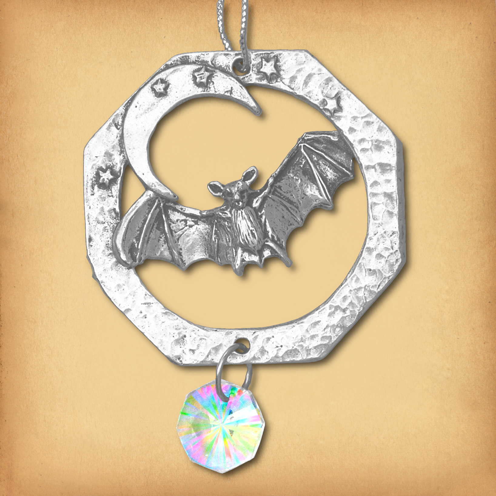 Bat Pewter Suncatcher