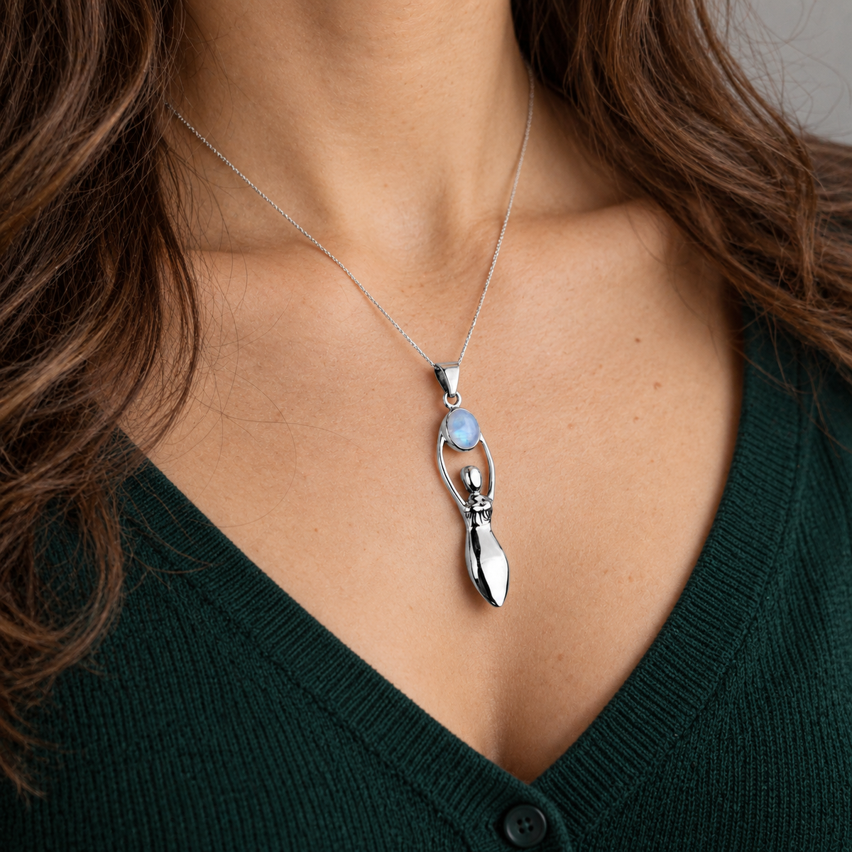 Silver Eternal Goddess Pendant