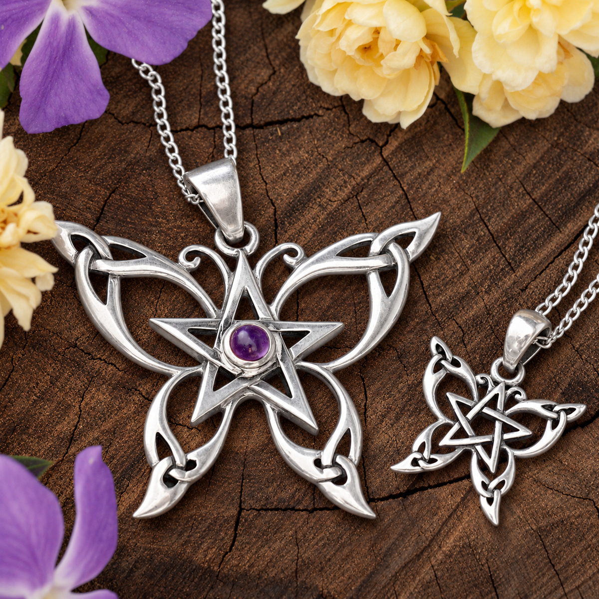 Silver Celtic Butterfly Pendant