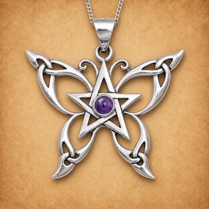 Silver Celtic Butterfly Pendant