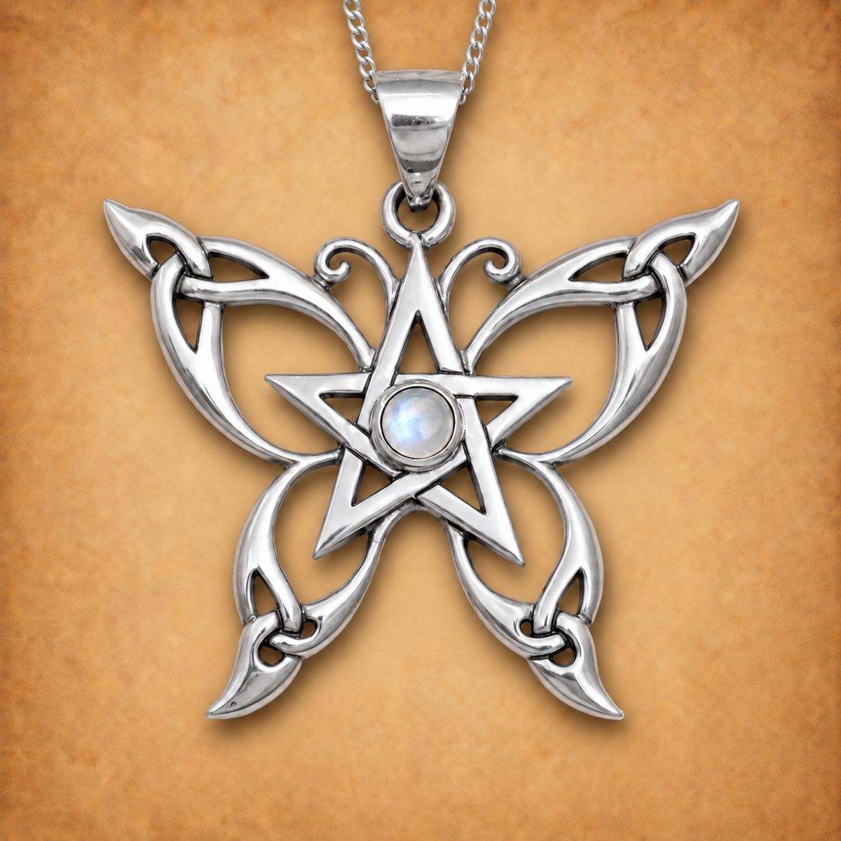 Silver Celtic Butterfly Pendant