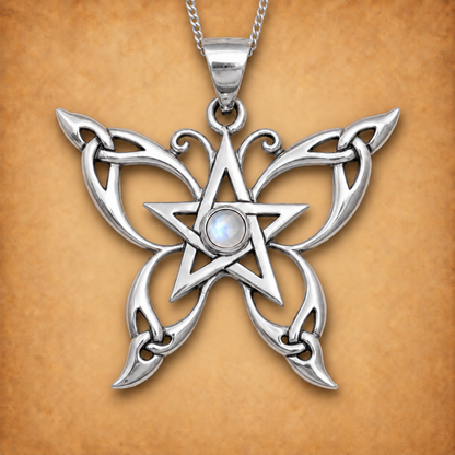 Silver Celtic Butterfly Pendant
