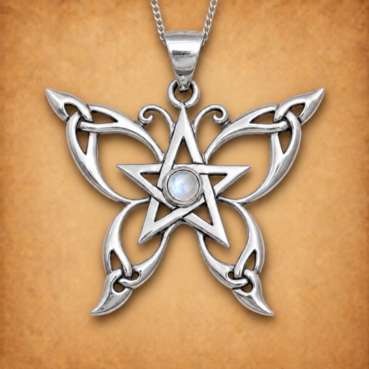 Silver Celtic Butterfly Pendant