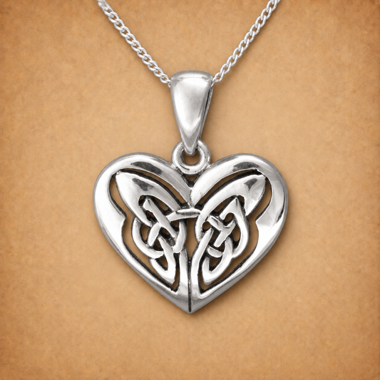 Silver Celtic Heart Pendant