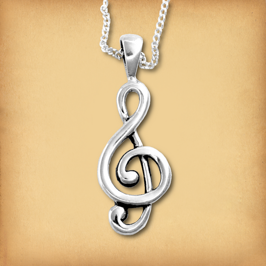 Silver Music Pendant