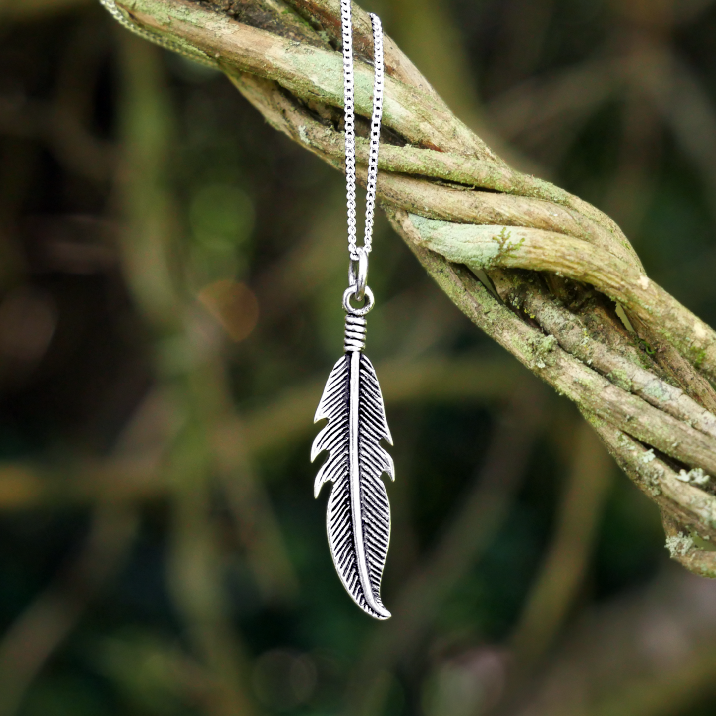 Silver Feather Pendant