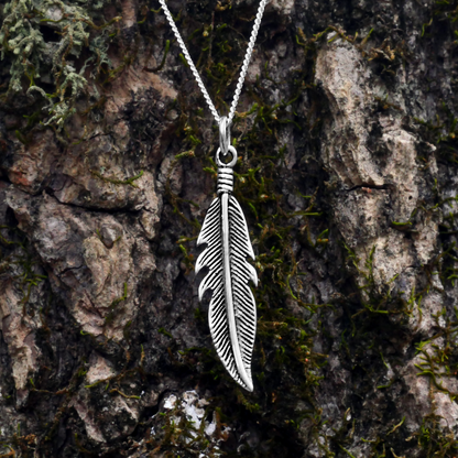 Silver Feather Pendant
