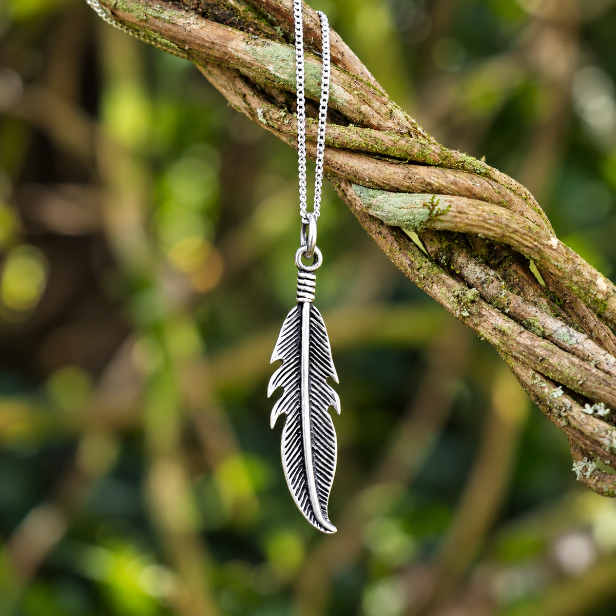 Silver Feather Pendant