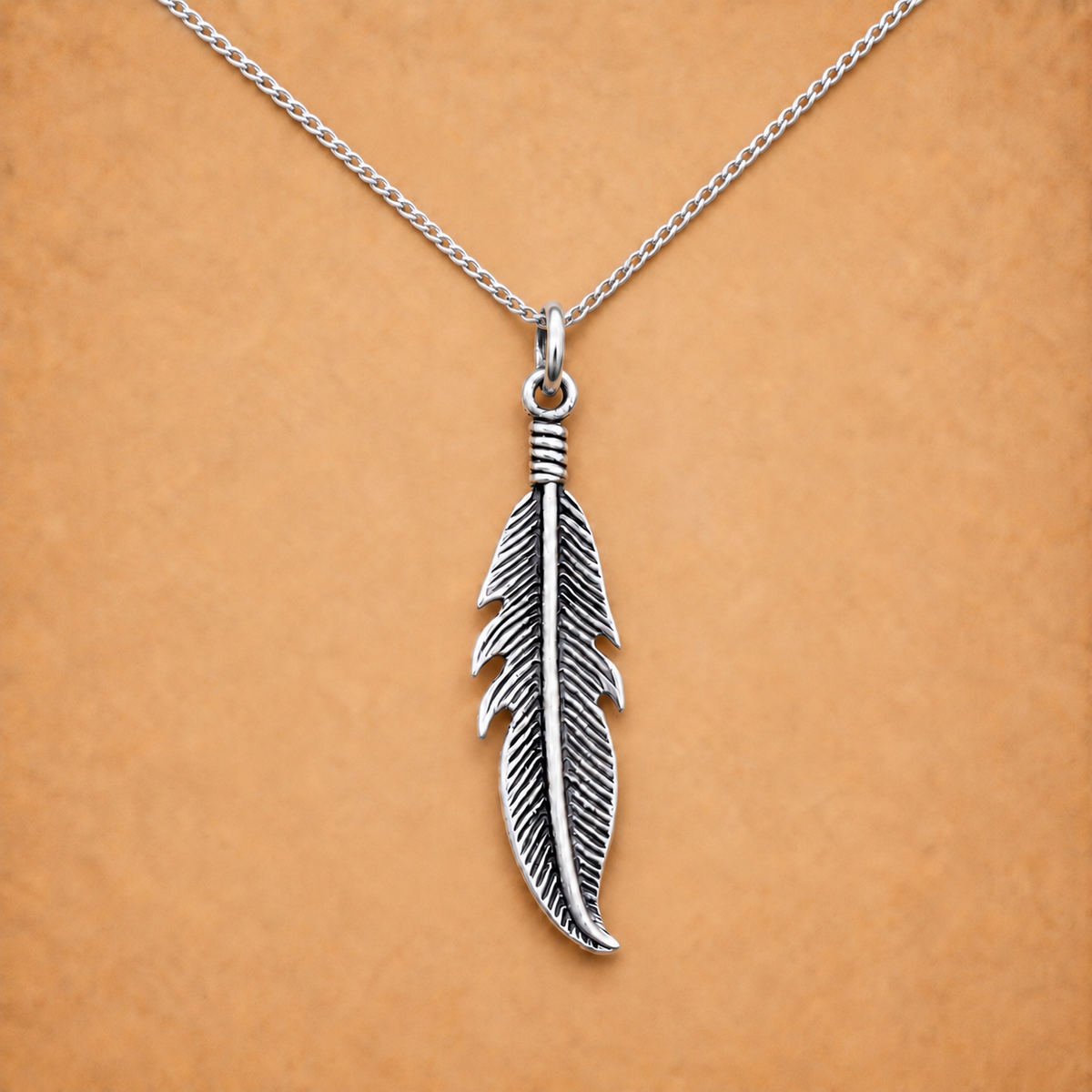 Silver Feather Pendant