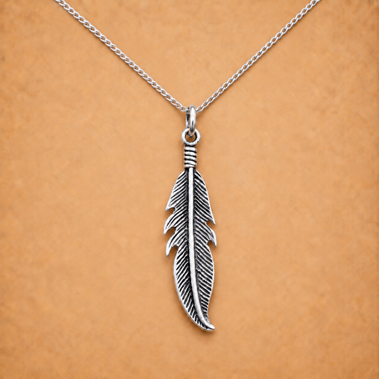 Silver Feather Pendant
