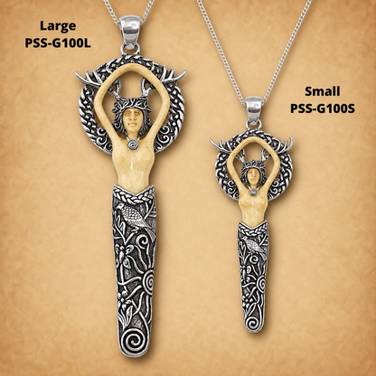 Silver Forest Goddess Pendant