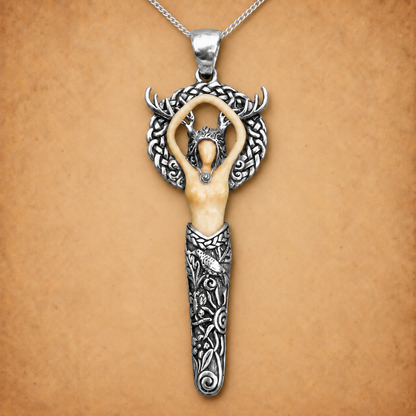 Silver Forest Goddess Pendant