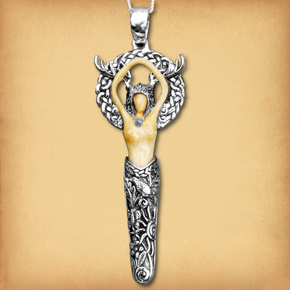 Silver Forest Goddess Pendant