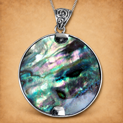 Silver Midnight Raven Pendant
