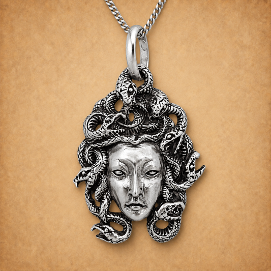 Silver Medusa Pendant