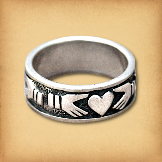 Silver Claddagh Band (size 4)