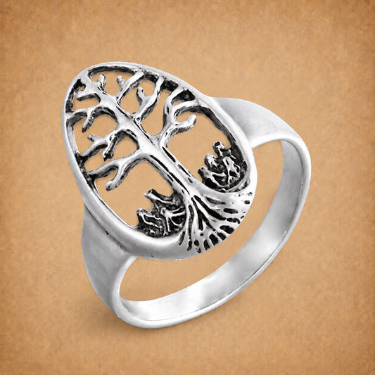 Silver Tree of Life Ring